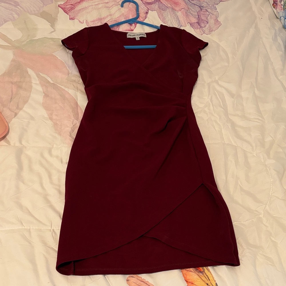 Almost Famous Deep Red Mini Dress